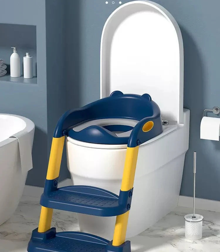 Asiento de inodoros con escalera para niños