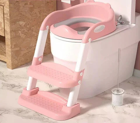 Asiento de inodoros con escalera para niños